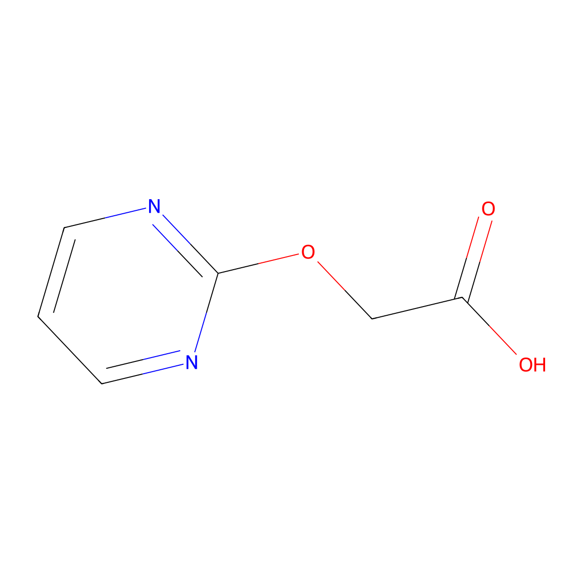2-(Pyrimidin-2-yloxy)acetic acid molecular structure, CAS 328084-05-5