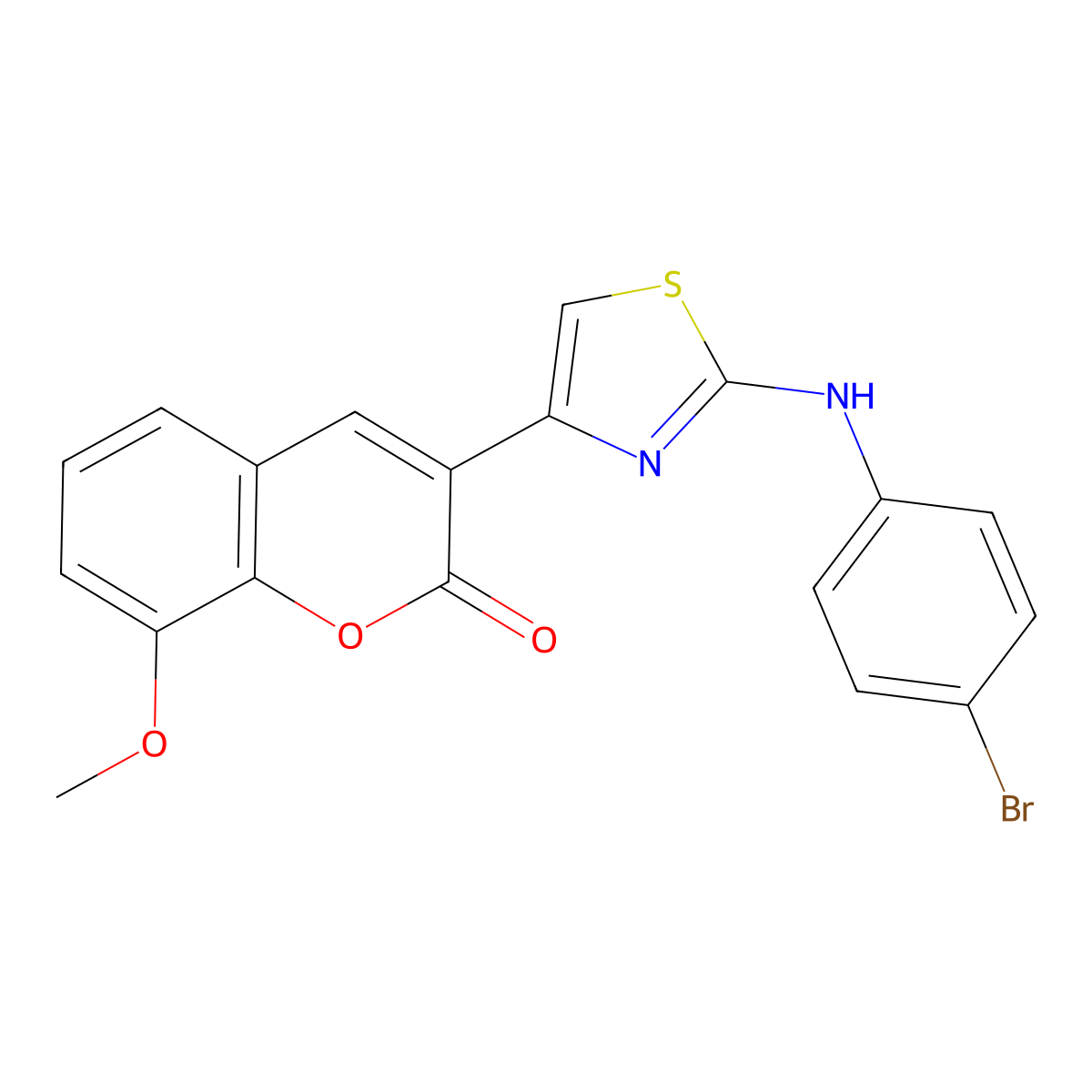 3-[2-(4-Bromoanilino)-1,3-thiazol-4-yl]-8-methoxychromen-2-one molecular structure, CAS 328084-51-1