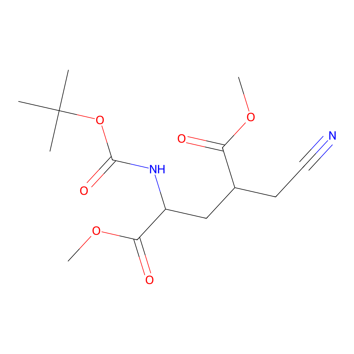 (4R)-N-(tert-Butyloxycarbonyl)-4-(cyanomethyl)-L-glutamic Acid 1,5-Dimethyl Ester molecular structure, CAS 328086-57-3