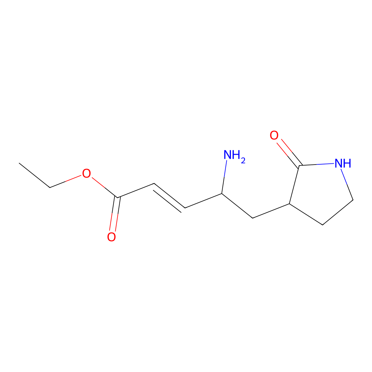 (2E,4S)-4-Amino-5-[(3S)-2-oxo-3-pyrrolidinyl]-2-pentenoic Acid Ethyl Ester molecular structure, CAS 328086-61-9