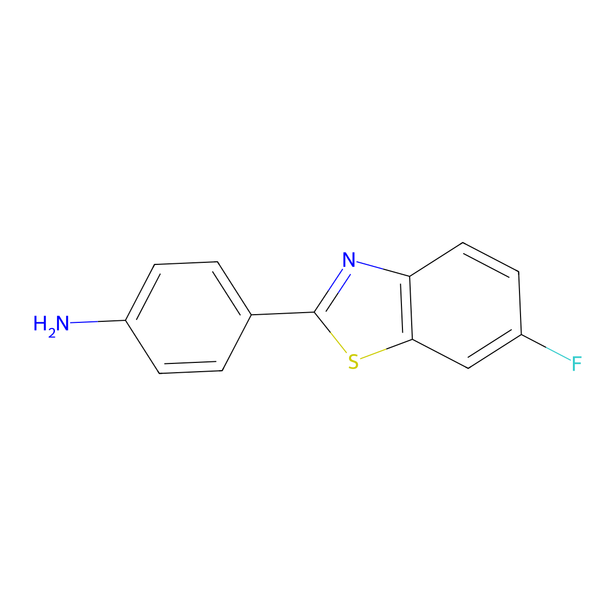 4-(6-Fluoro-1,3-benzothiazol-2-yl)aniline molecular structure, CAS 328087-15-6