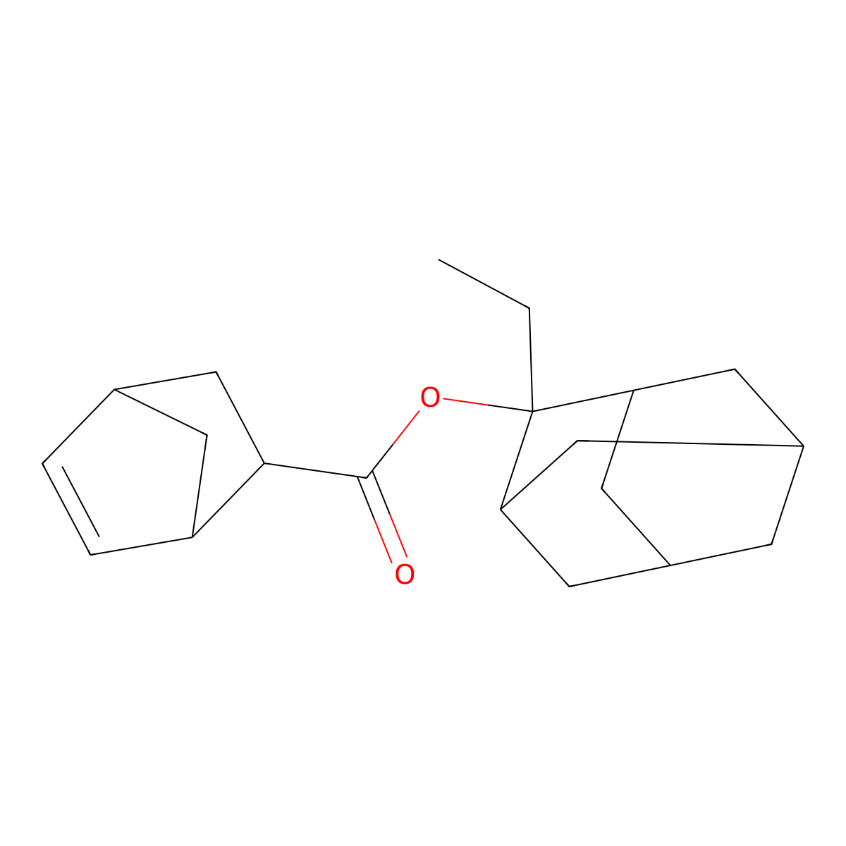 2-Ethyladamantan-2-yl bicyclo[2.2.1]hept-5-ene-2-carboxylate molecular structure, CAS 328087-87-2