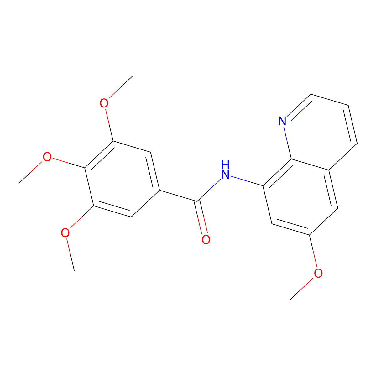3,4,5-trimethoxy-N-(6-methoxyquinolin-8-yl)benzamide molecular structure, CAS 328088-96-6