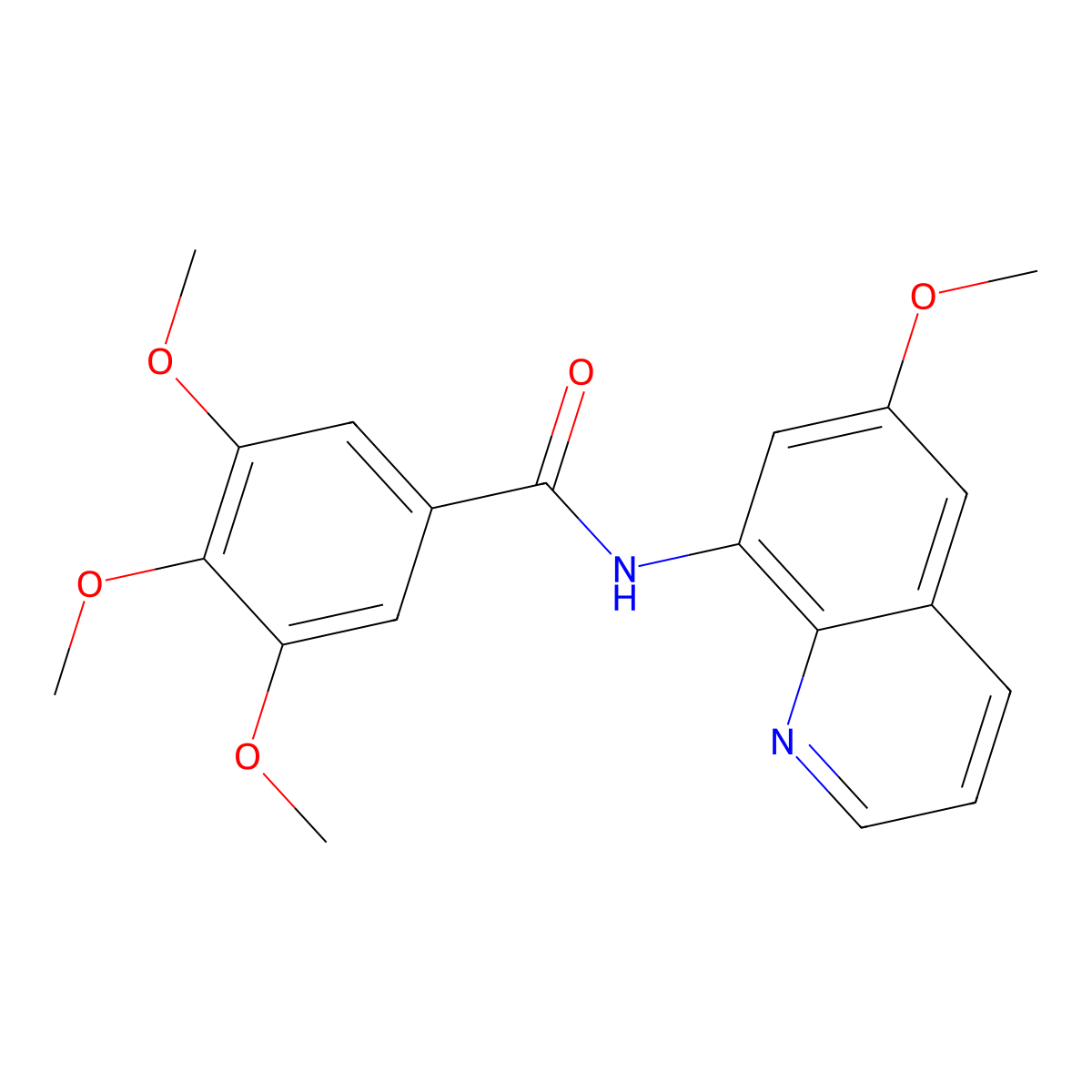 3,4,5-trimethoxy-N-(6-methoxyquinolin-8-yl)benzamide molecular structure, CAS 328088-96-6