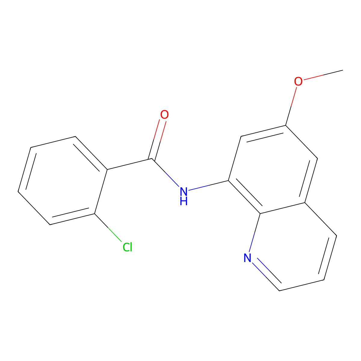 2-chloro-N-(6-methoxyquinolin-8-yl)benzamide molecular structure, CAS 328088-98-8