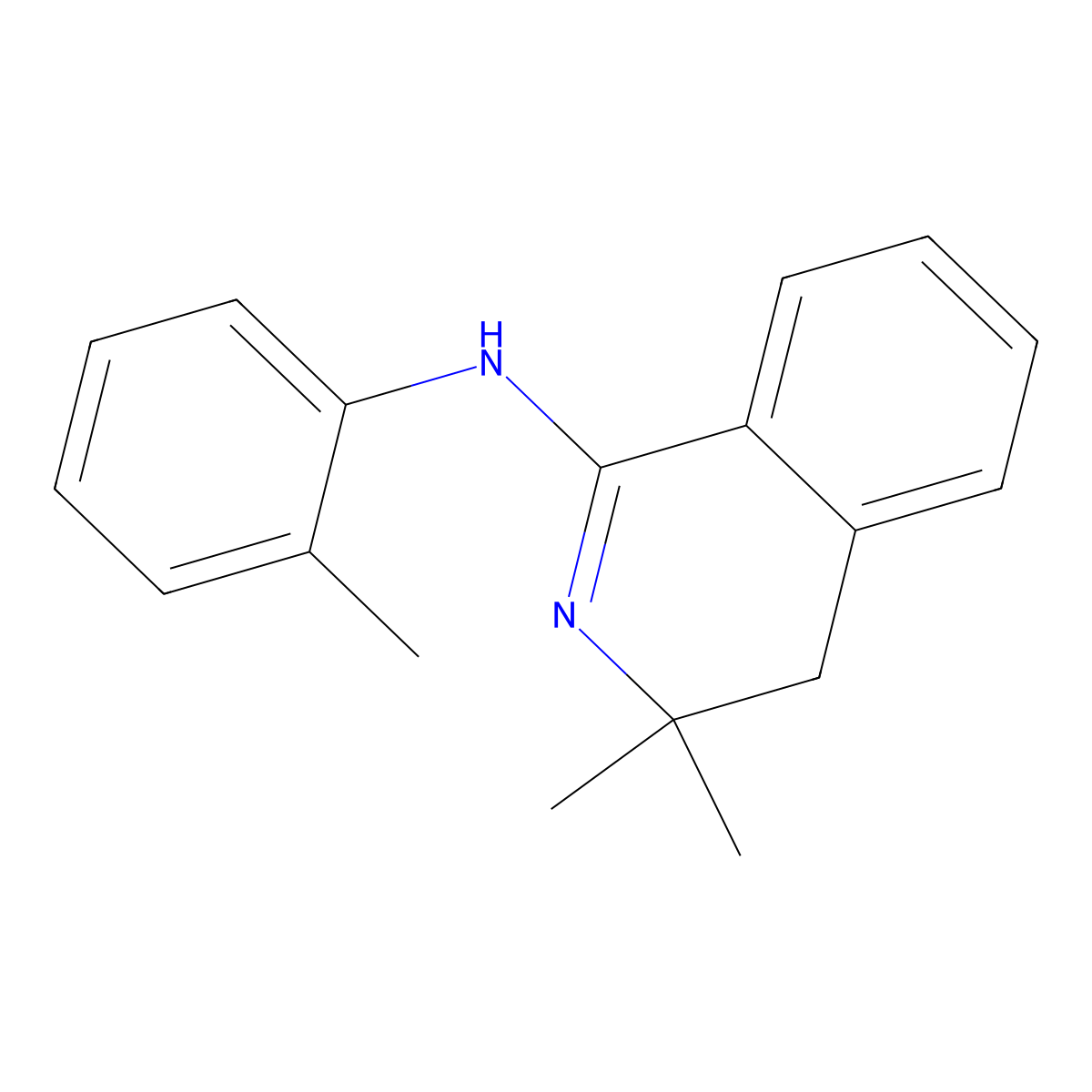 3,3-dimethyl-N-(2-methylphenyl)-4H-isoquinolin-1-amine molecular structure, CAS 328089-07-2