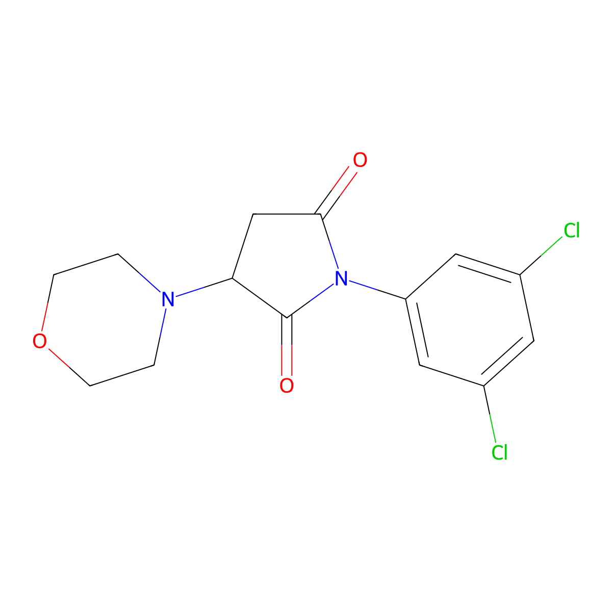1-(3,5-Dichlorophenyl)-3-(4-morpholinyl)pyrrolidine-2,5-dione molecular structure, CAS 32809-12-4