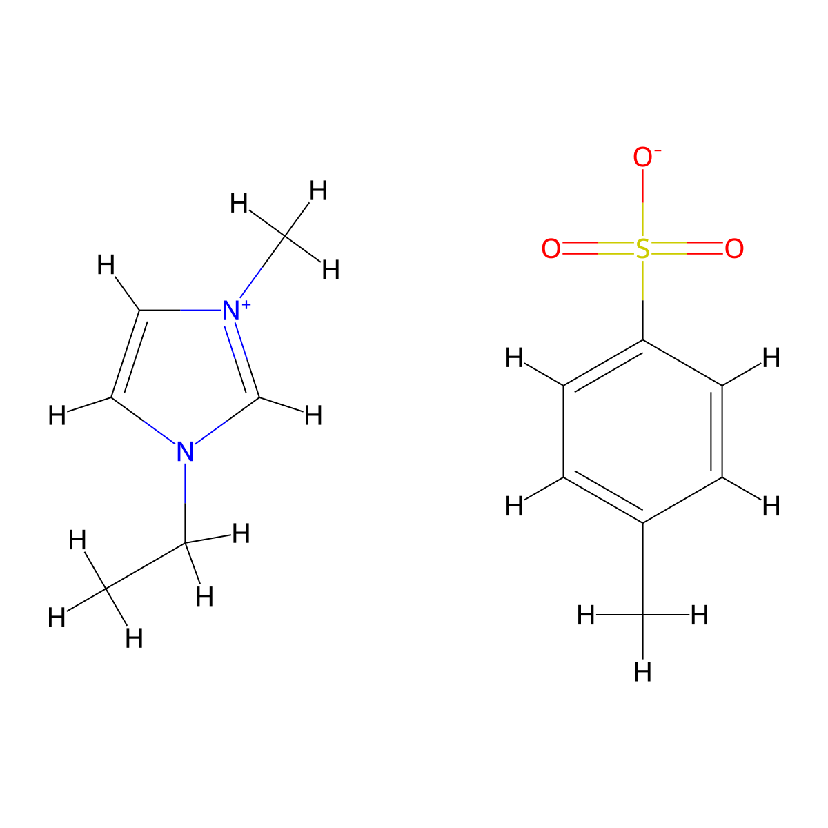 1-Ethyl-3-methylimidazolium p-Toluenesulfonate molecular structure, CAS 328090-25-1