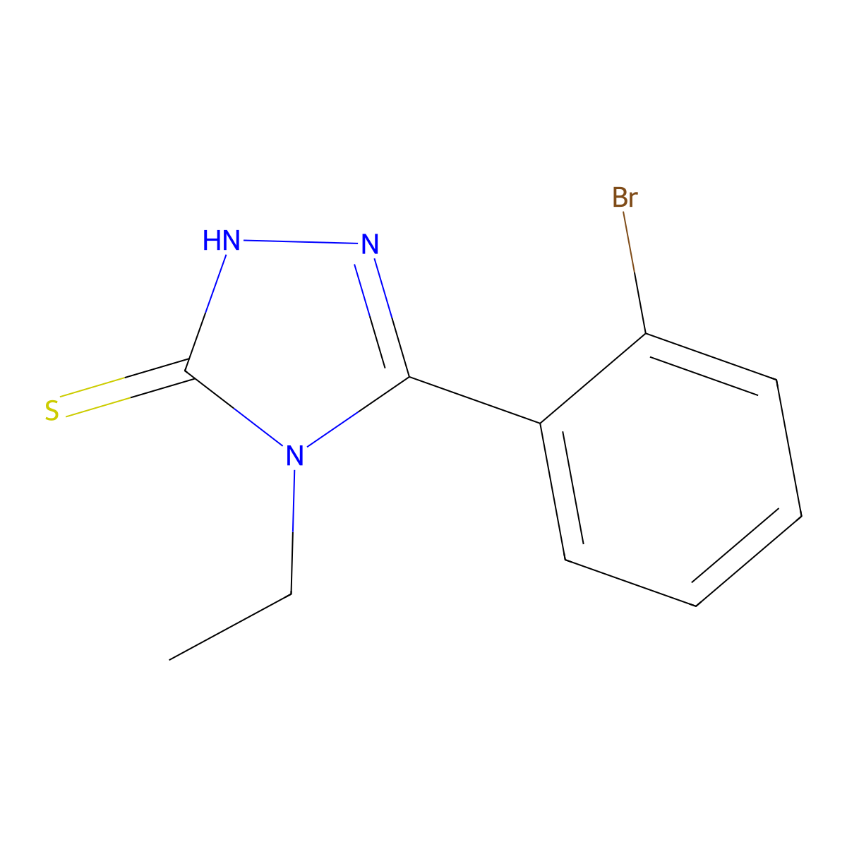5-(2-bromophenyl)-4-ethyl-4H-1,2,4-triazole-3-thiol molecular structure, CAS 328090-43-3