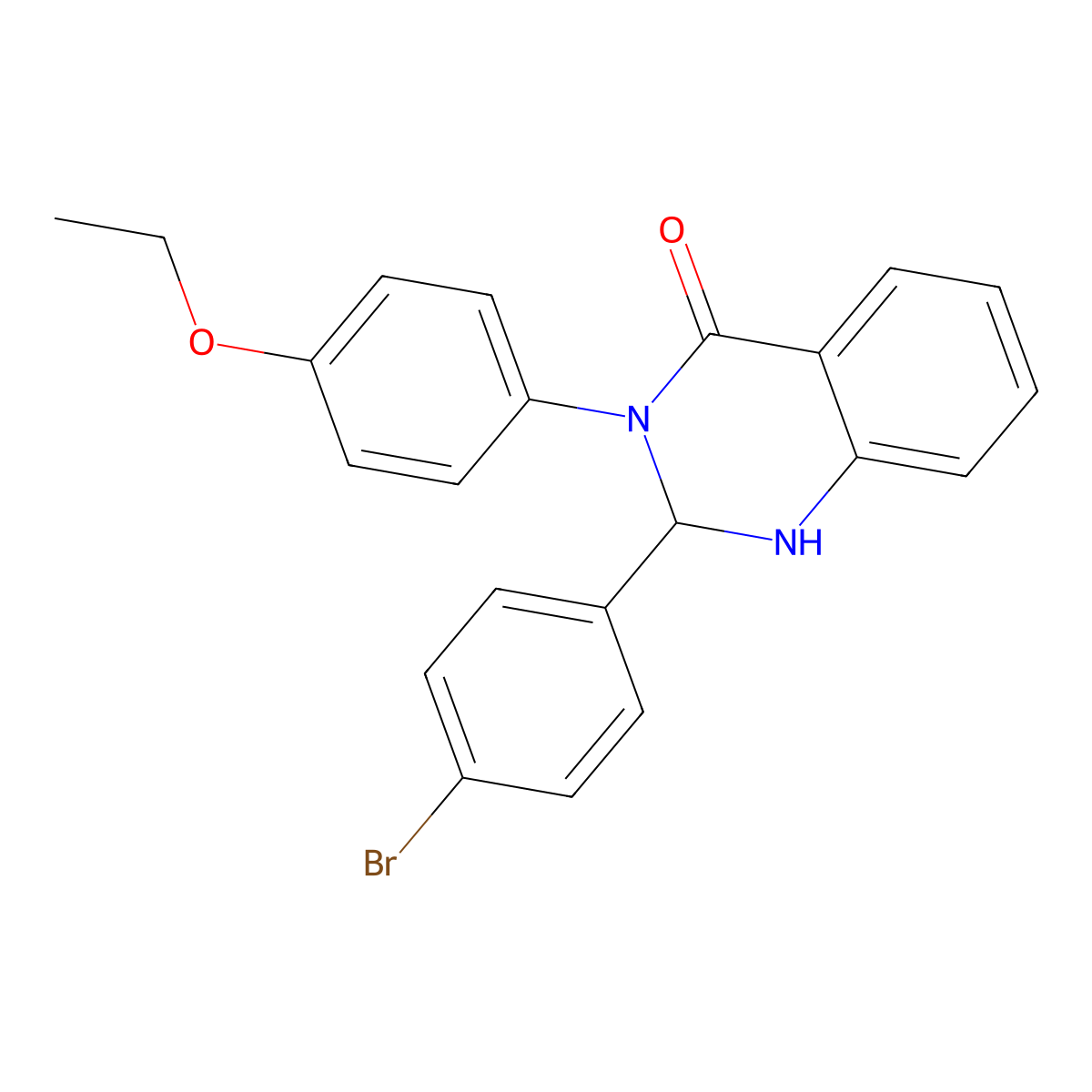 2-(4-Bromophenyl)-3-(4-ethoxyphenyl)-1,2-dihydroquinazolin-4-one molecular structure, CAS 328090-73-9