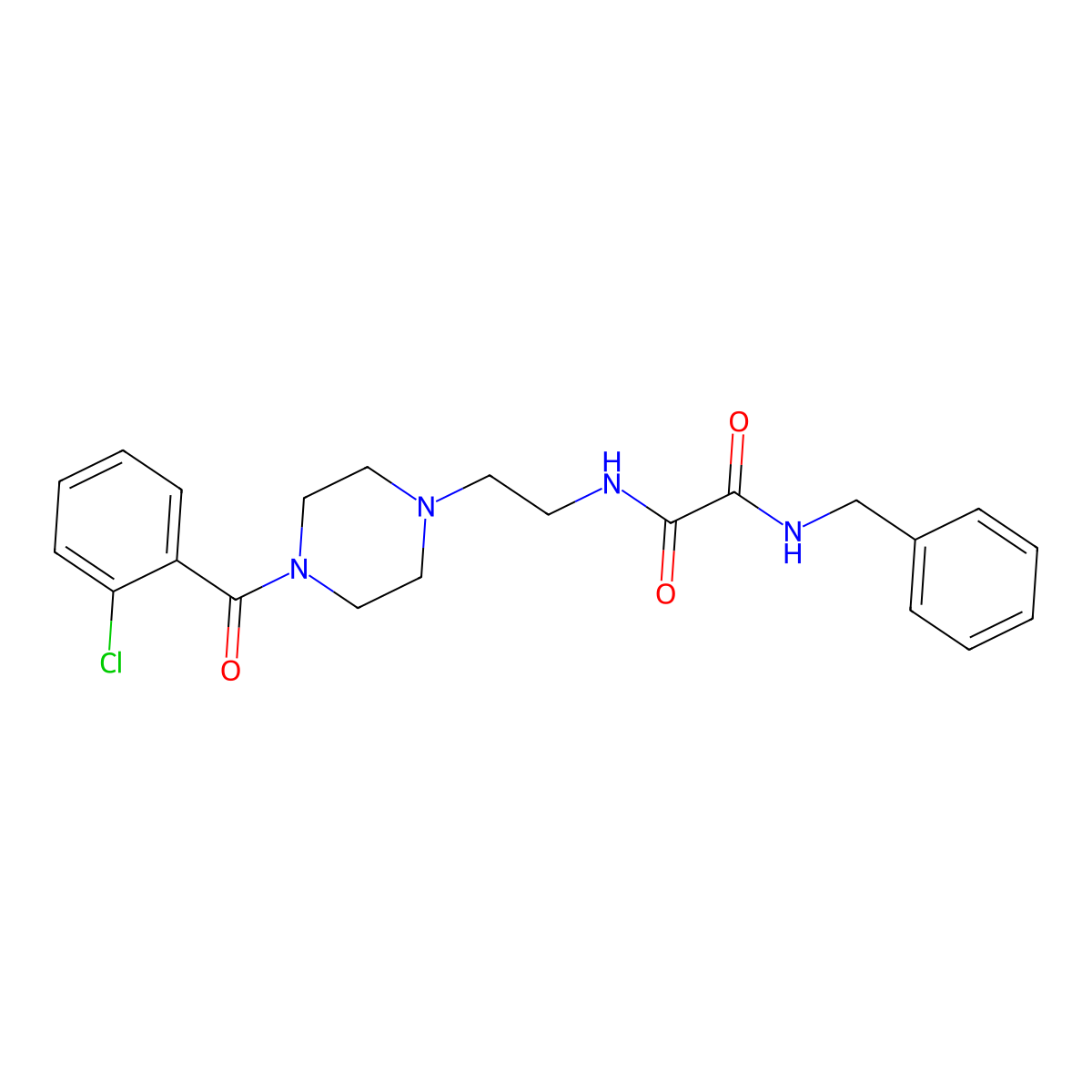 N'-benzyl-N-[2-[4-(2-chlorobenzoyl)piperazin-1-yl]ethyl]oxamide molecular structure, CAS 328090-93-3