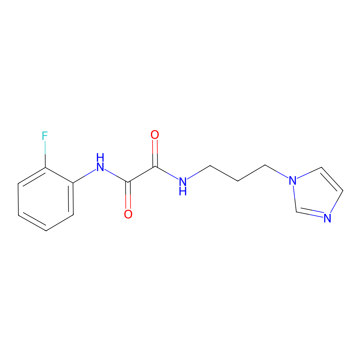 N'-(2-fluorophenyl)-N-(3-imidazol-1-ylpropyl)oxamide molecular structure, CAS 328091-04-9
