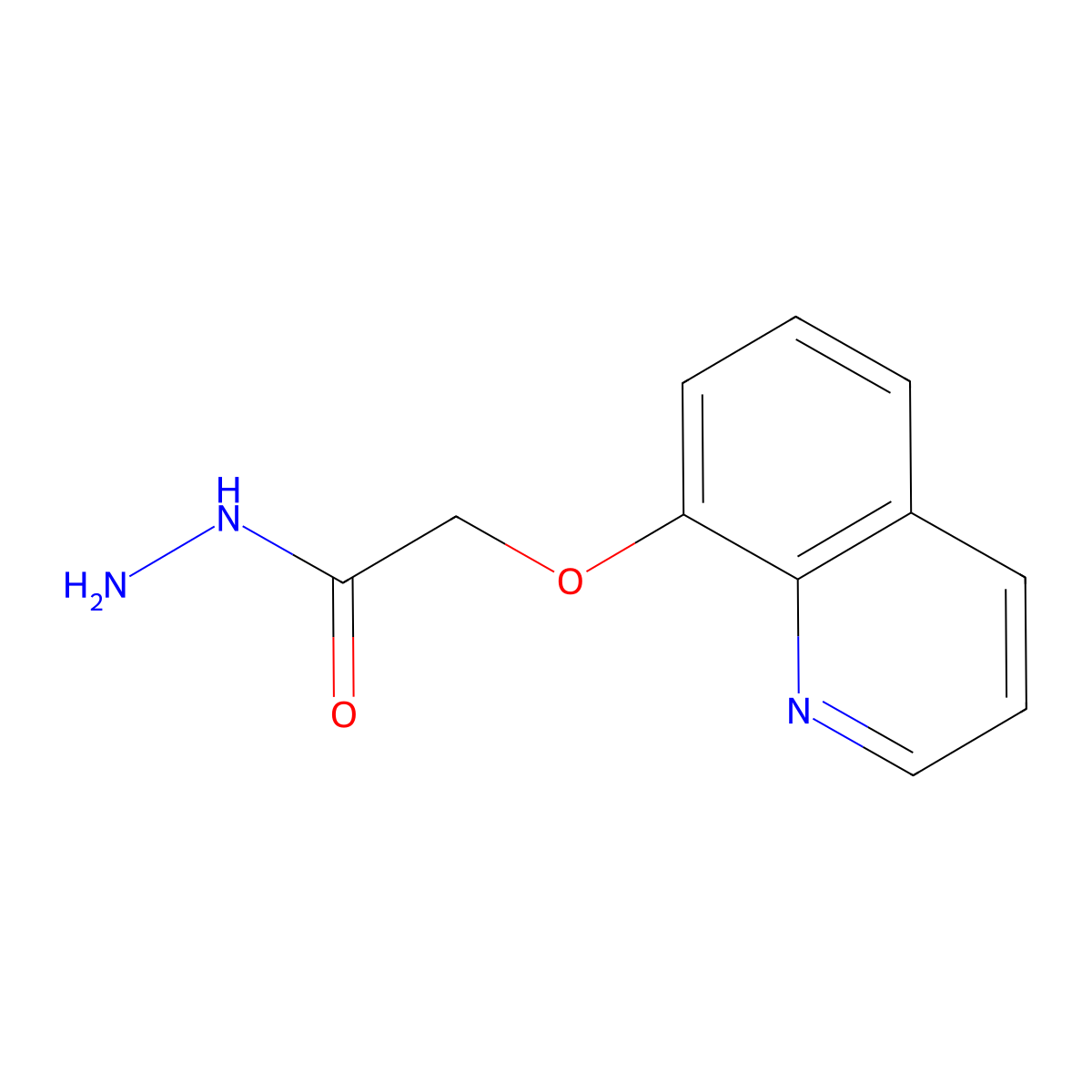 2-(Quinolin-8-yloxy)acetohydrazide molecular structure, CAS 3281-08-1