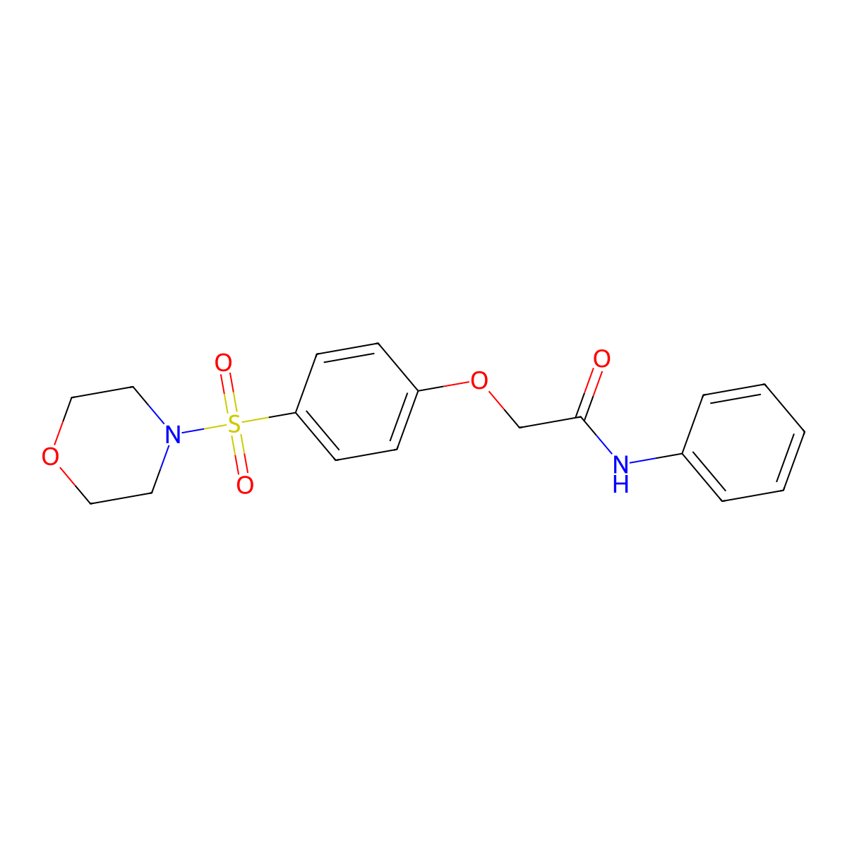 2-(4-morpholin-4-ylsulfonylphenoxy)-N-phenylacetamide molecular structure, CAS 328104-18-3