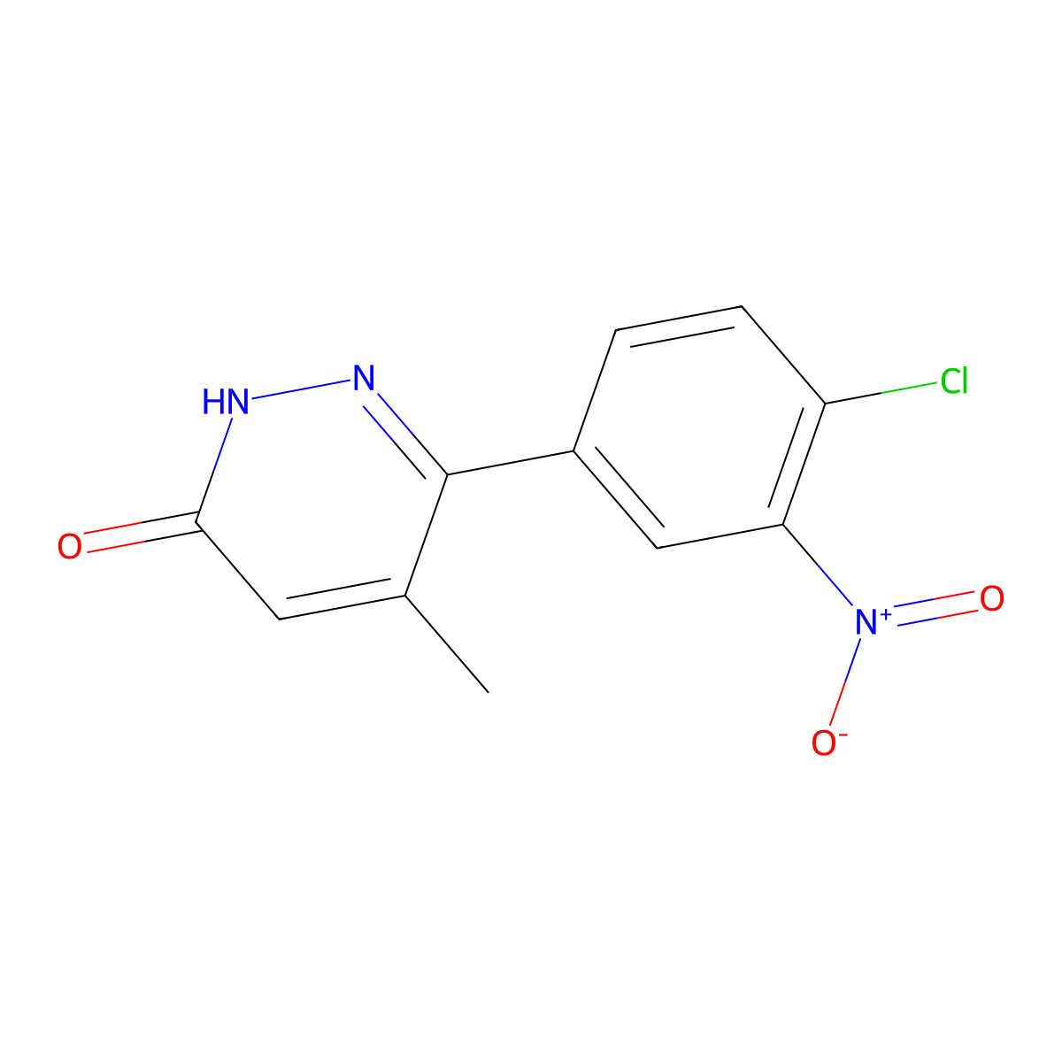 3-(4-chloro-3-nitrophenyl)-4-methyl-1H-pyridazin-6-one molecular structure, CAS 328104-77-4