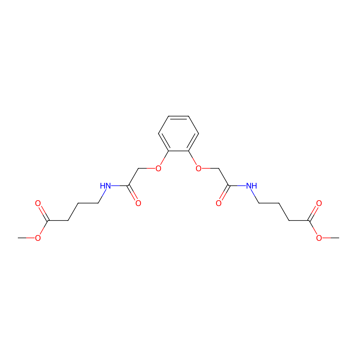 Methyl 4-[[2-[2-[2-[(4-methoxy-4-oxobutyl)amino]-2-oxoethoxy]phenoxy]acetyl]amino]butanoate molecular structure, CAS 328104-85-4