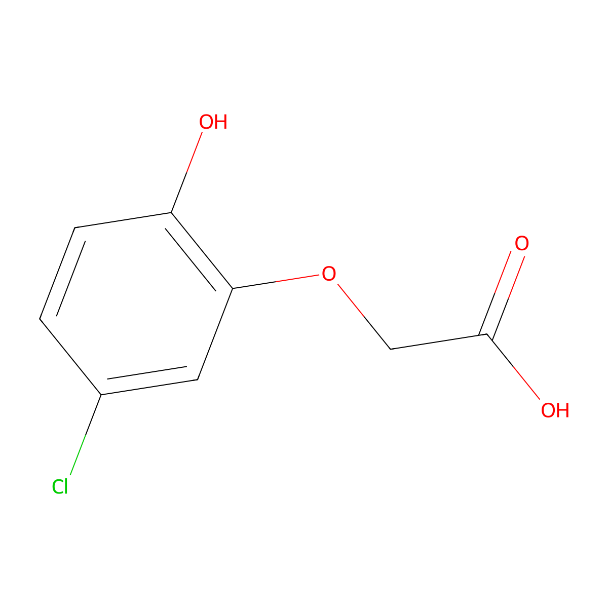 2-(5-Chloro-2-hydroxyphenoxy)acetic acid molecular structure, CAS 328104-87-6