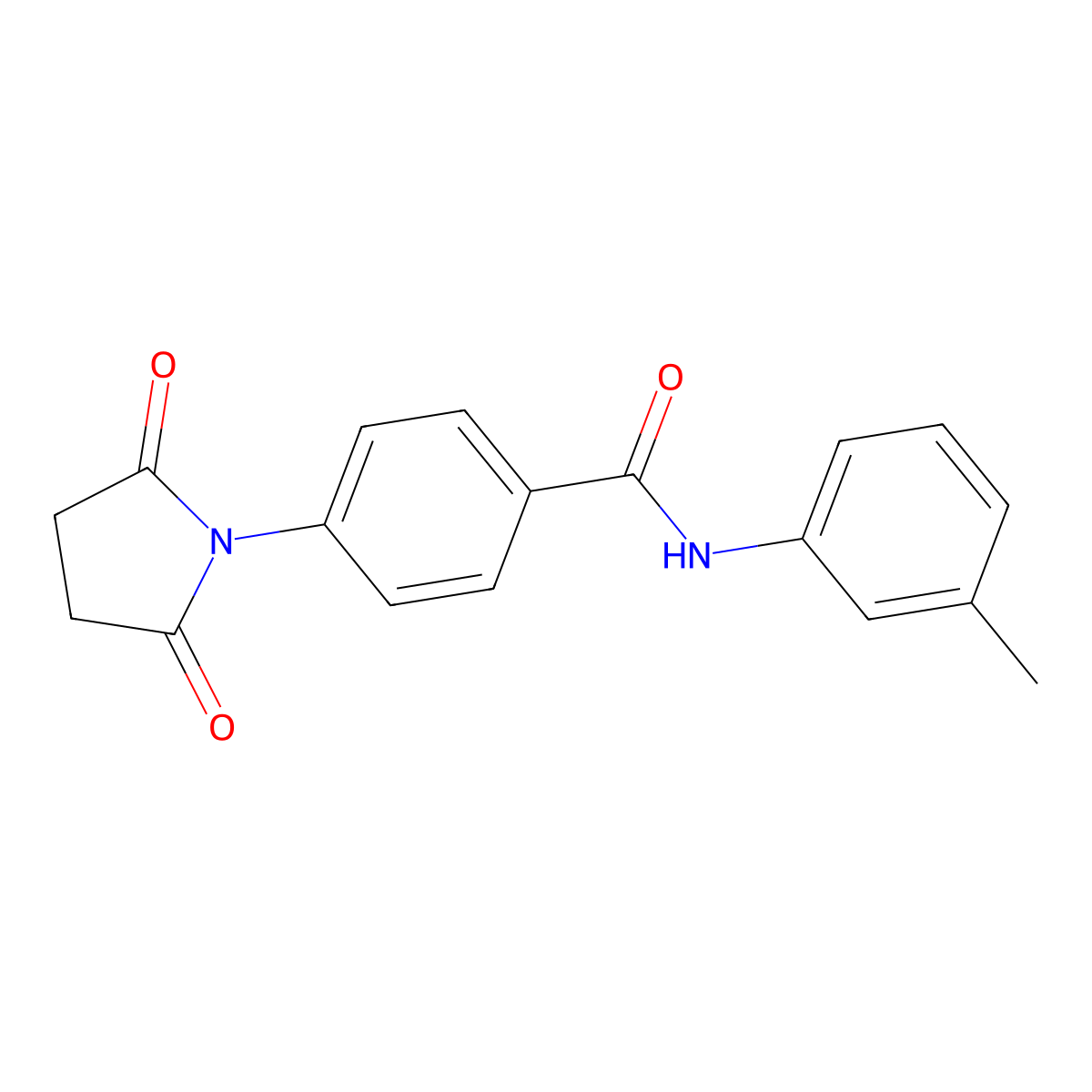 4-(2,5-dioxopyrrolidin-1-yl)-N-(3-methylphenyl)benzamide molecular structure, CAS 328105-04-0