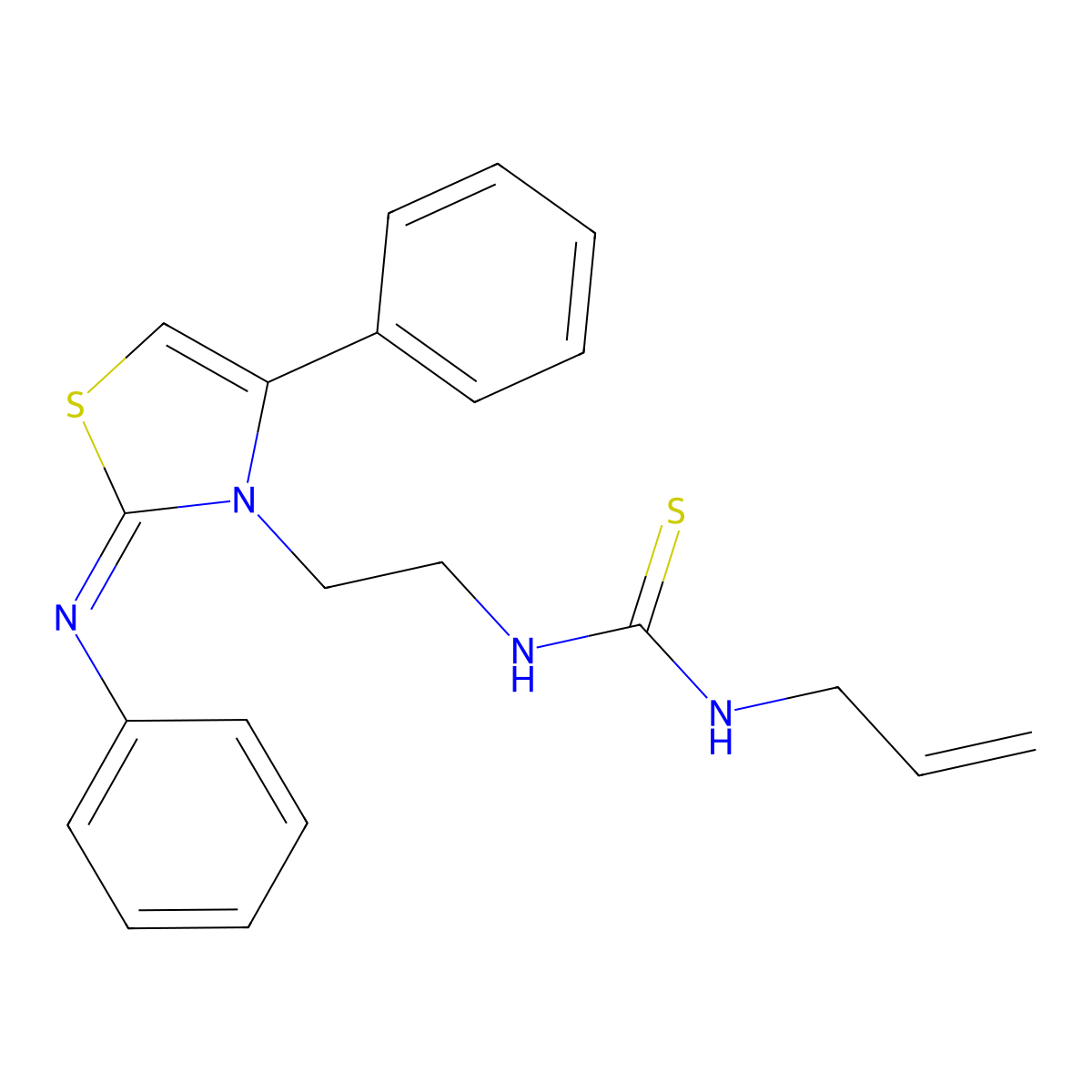 (E)-1-allyl-3-(2-(4-phenyl-2-(phenylimino)thiazol-3(2H)-yl)ethyl)thiourea molecular structure, CAS 328106-56-5