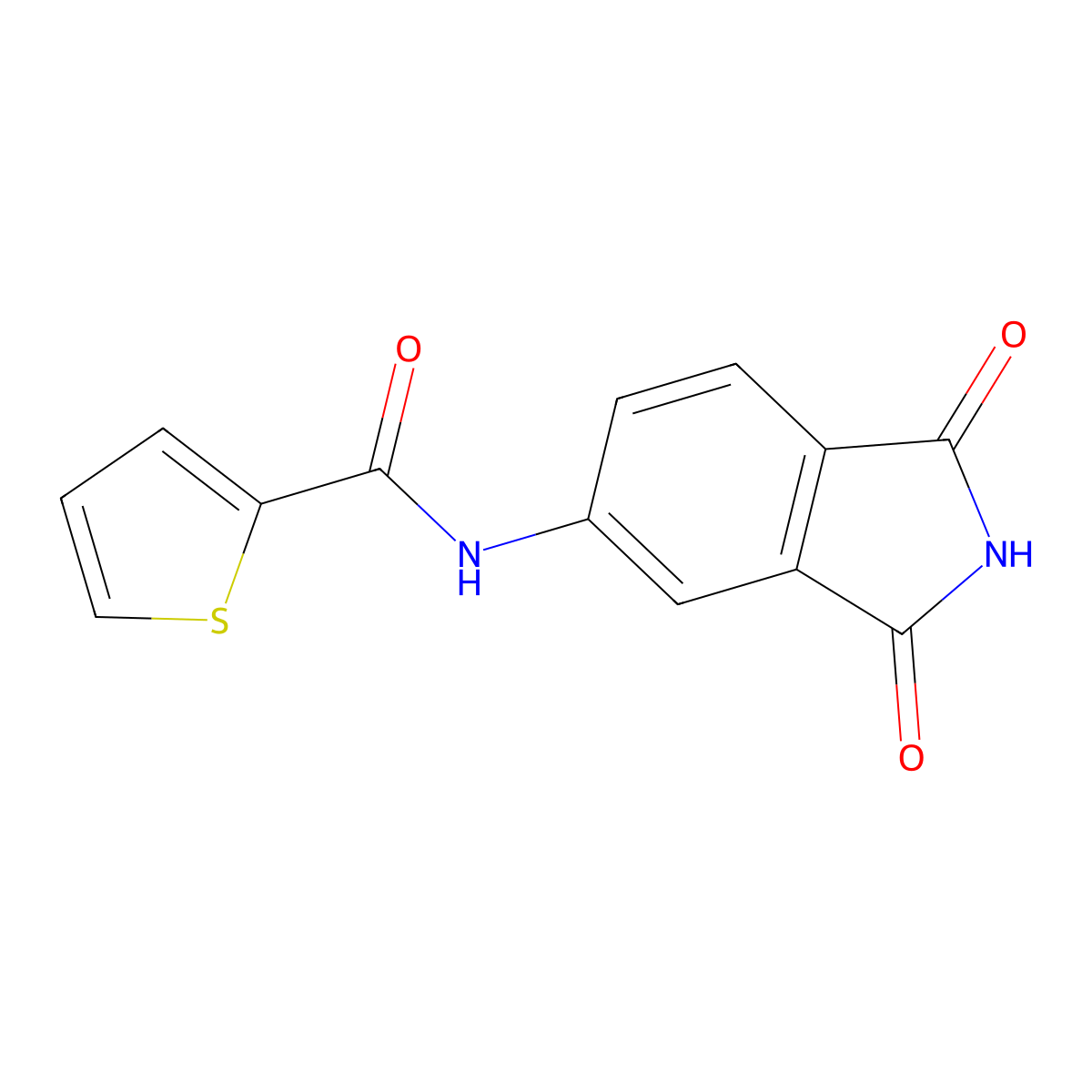 N-(1,3-dioxoisoindol-5-yl)thiophene-2-carboxamide molecular structure, CAS 328106-95-2