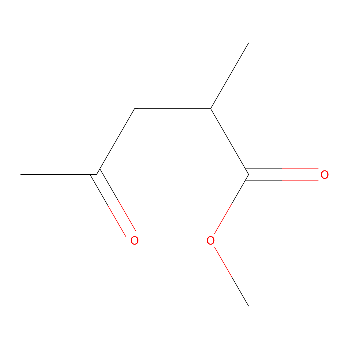 Methyl 2-methyl-4-oxopentanoate molecular structure, CAS 32811-25-9