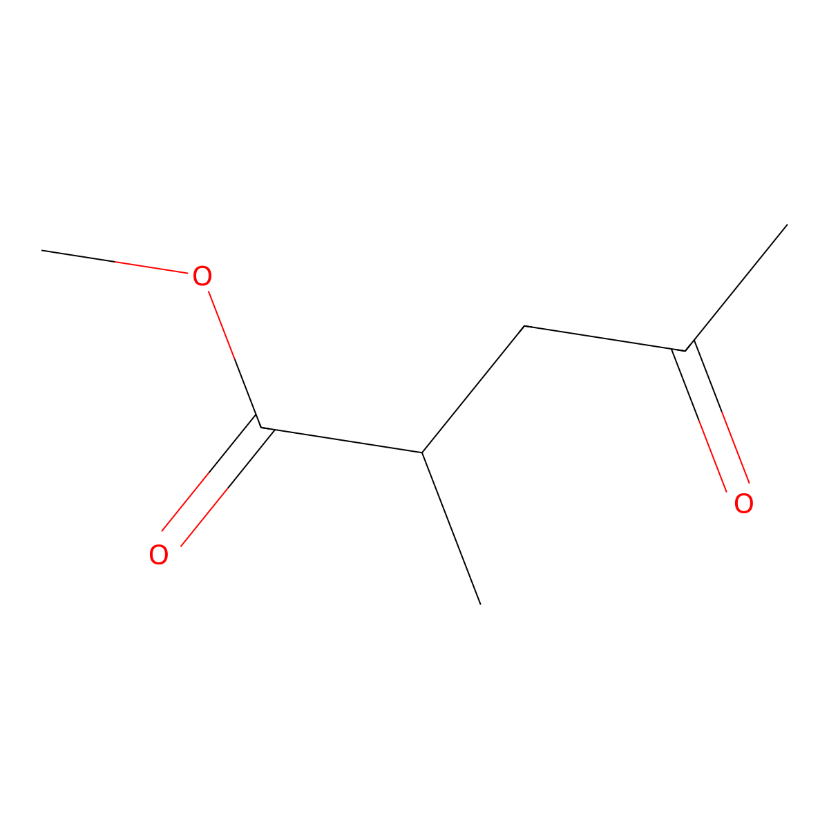Methyl 2-methyl-4-oxopentanoate molecular structure, CAS 32811-25-9
