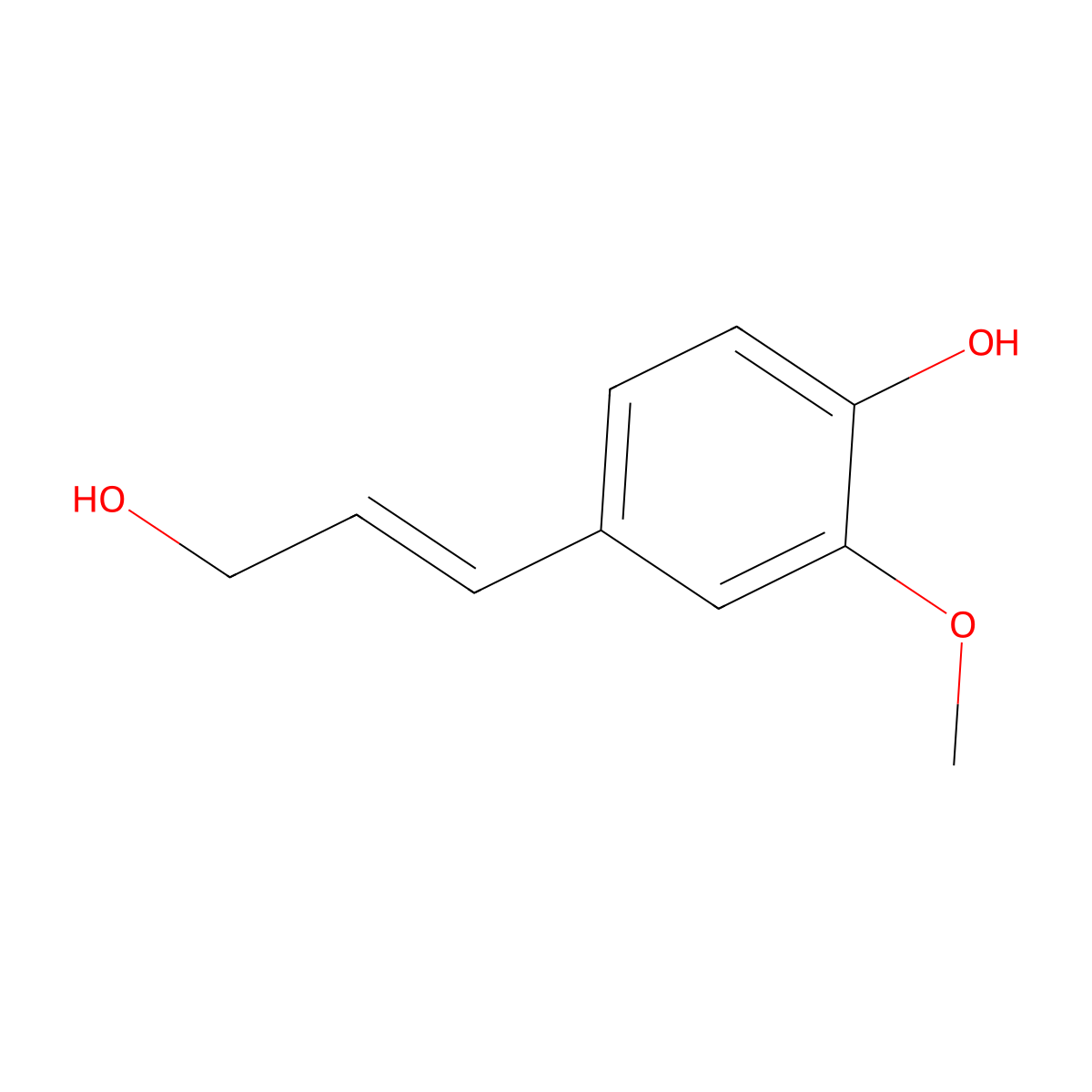 Coniferyl Alcohol molecular structure, CAS 32811-40-8