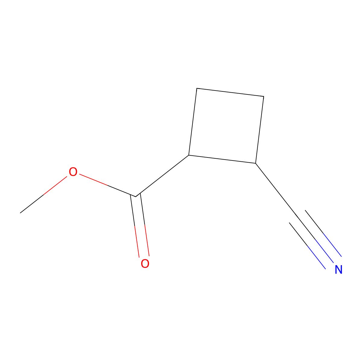 Methyl 2-cyanocyclobutanecarboxylate molecular structure, CAS 32811-84-0