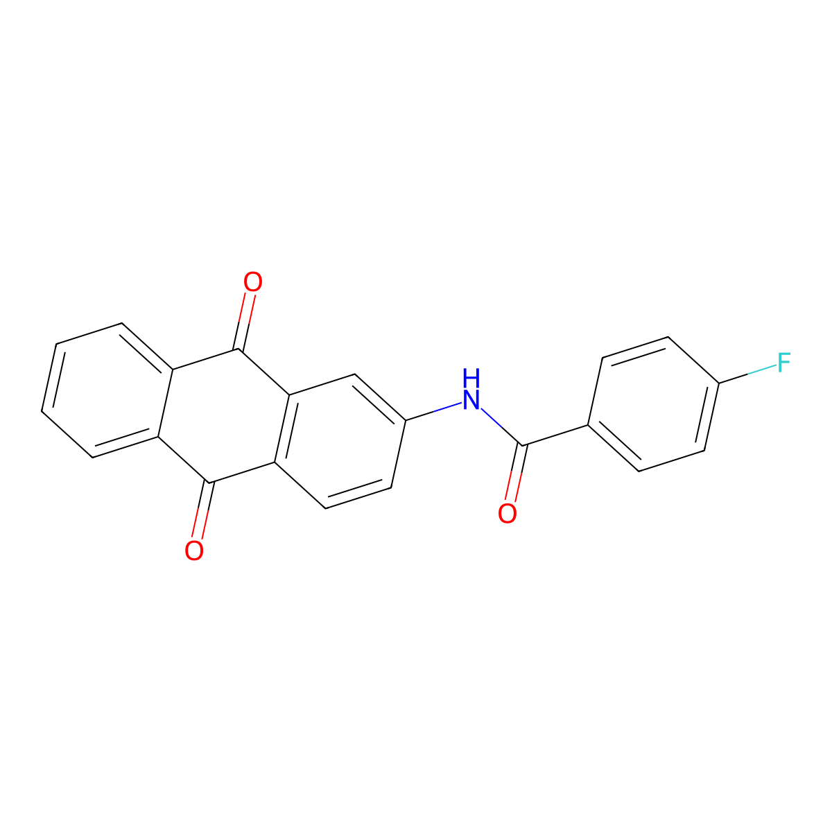 N-(9,10-dioxo-9,10-dihydroanthracen-2-yl)-4-fluorobenzamide molecular structure, CAS 328110-54-9