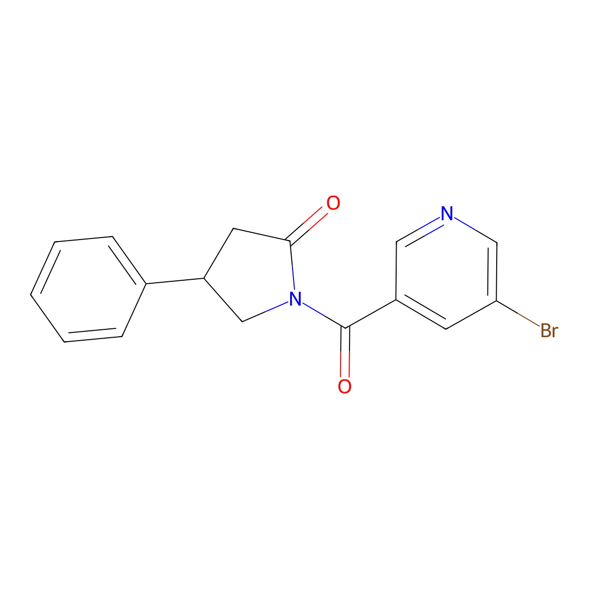 1-(5-Bromopyridine-3-carbonyl)-4-phenylpyrrolidin-2-one molecular structure, CAS 328110-69-6