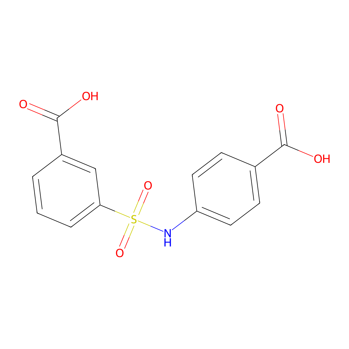 3-[(4-Carboxyphenyl)sulfamoyl]benzoic acid molecular structure, CAS 328110-84-5