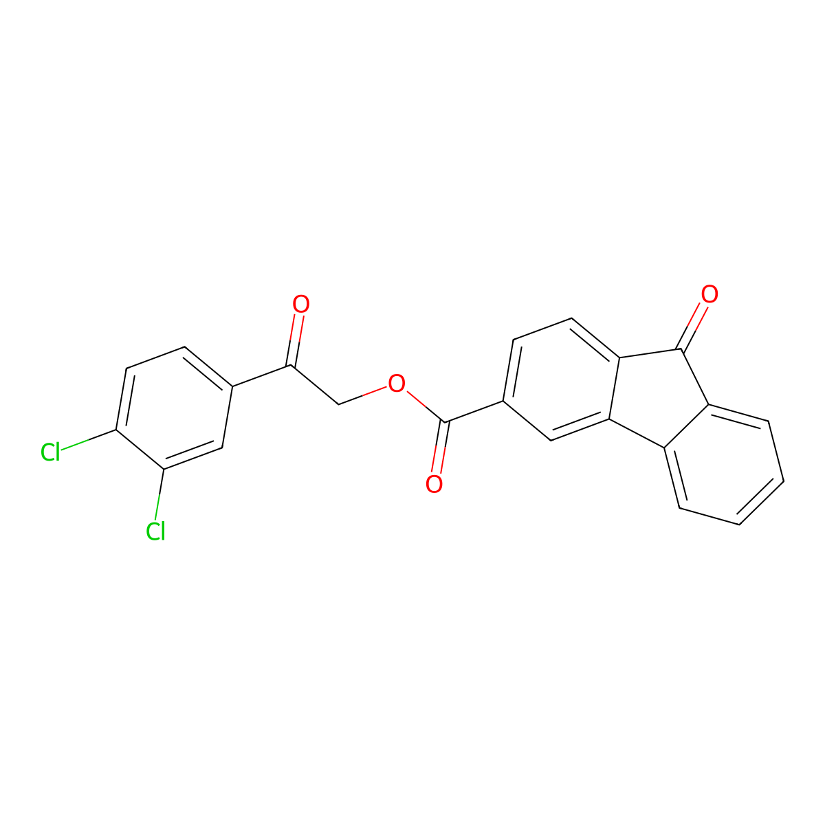2-(3,4-dichlorophenyl)-2-oxoethyl 9-oxo-9H-fluorene-3-carboxylate molecular structure, CAS 328117-41-5