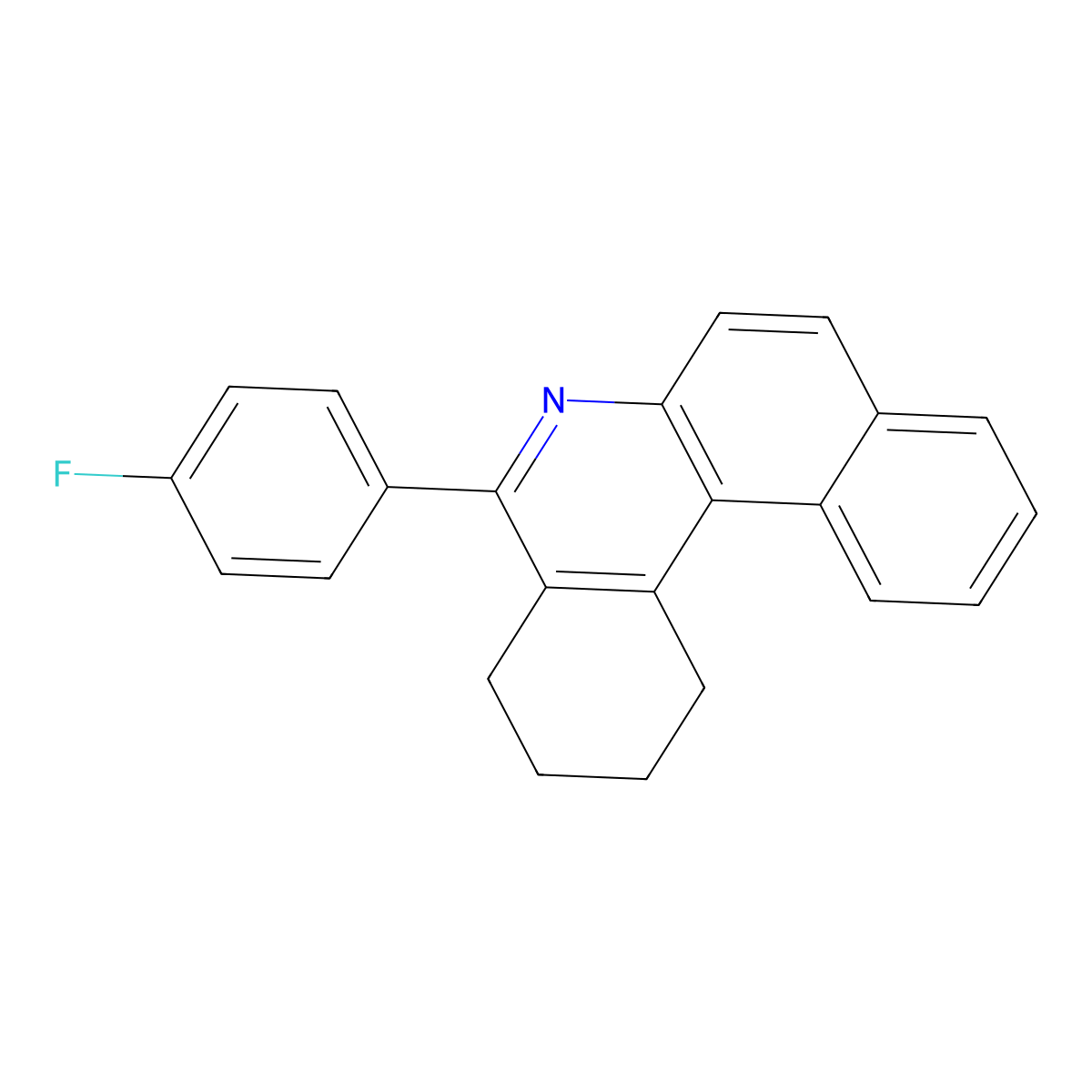 5-(4-Fluorophenyl)-1,2,3,4-tetrahydrobenzo[a]phenanthridine molecular structure, CAS 328117-91-5