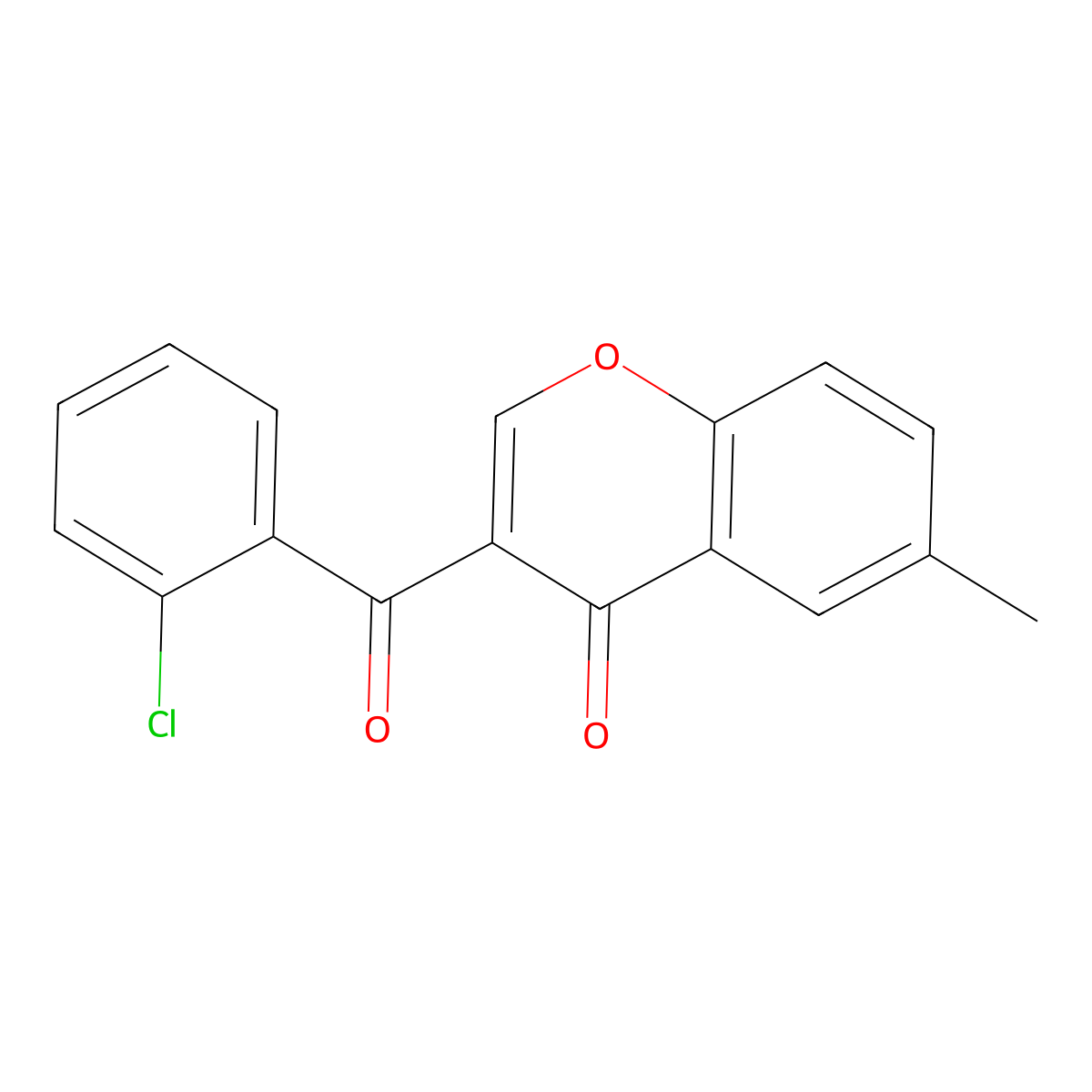 3-(2-Chlorobenzoyl)-6-methylchromen-4-one molecular structure, CAS 328118-22-5