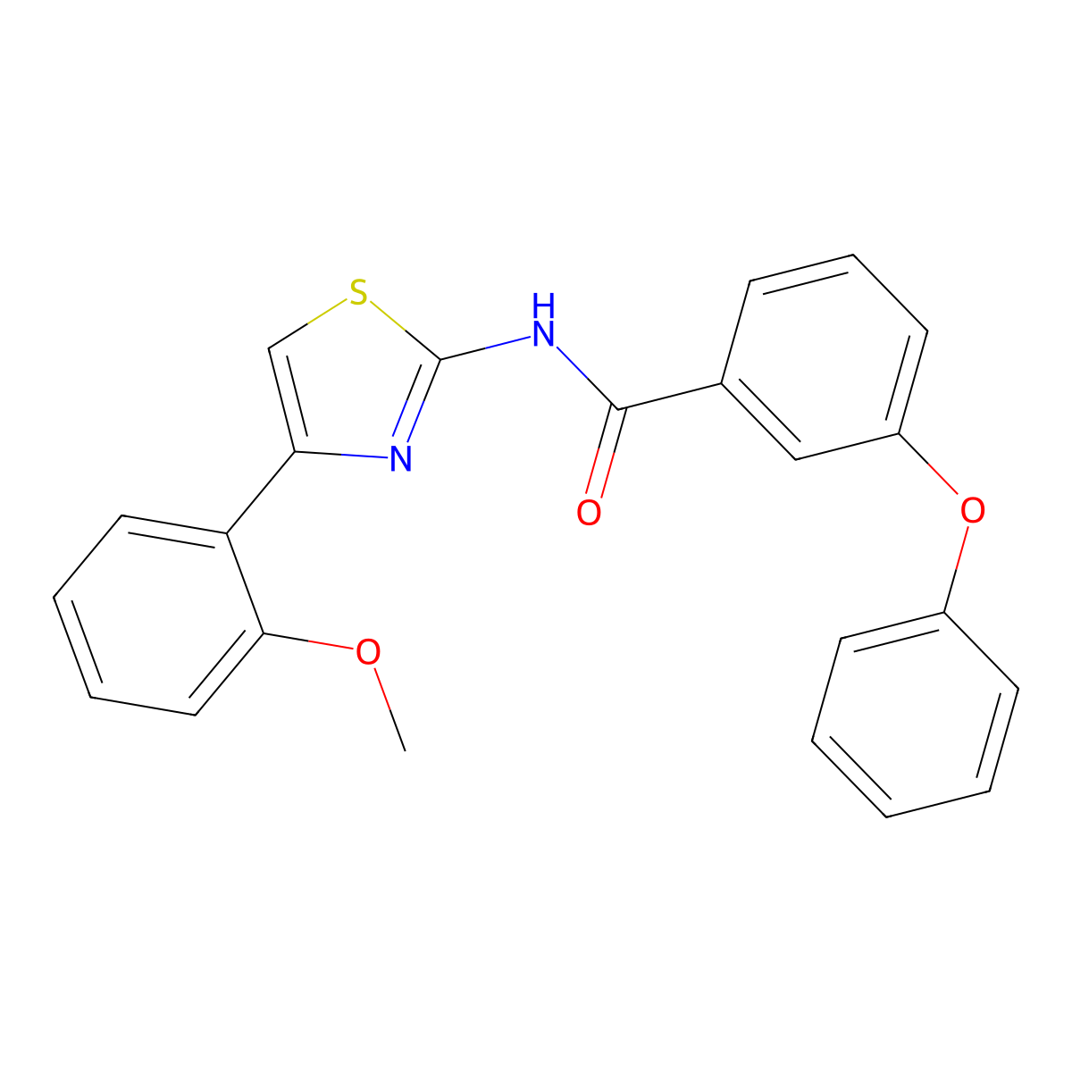 N-[4-(2-methoxyphenyl)-1,3-thiazol-2-yl]-3-phenoxybenzamide molecular structure, CAS 328118-52-1