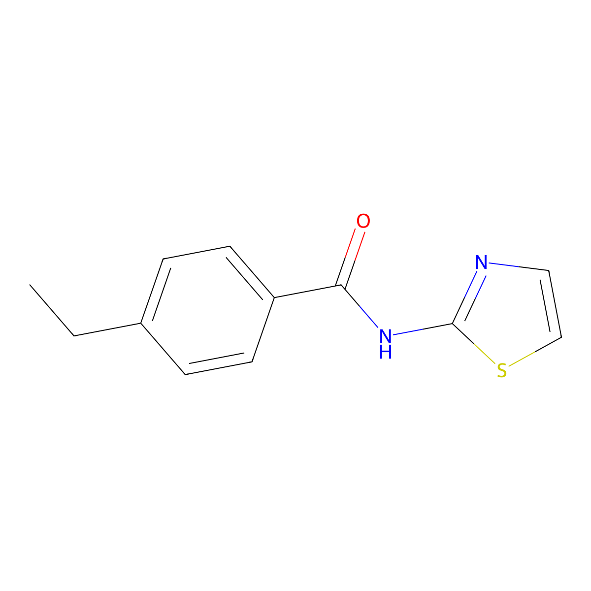 4-ethyl-N-(1,3-thiazol-2-yl)benzamide molecular structure, CAS 328119-34-2
