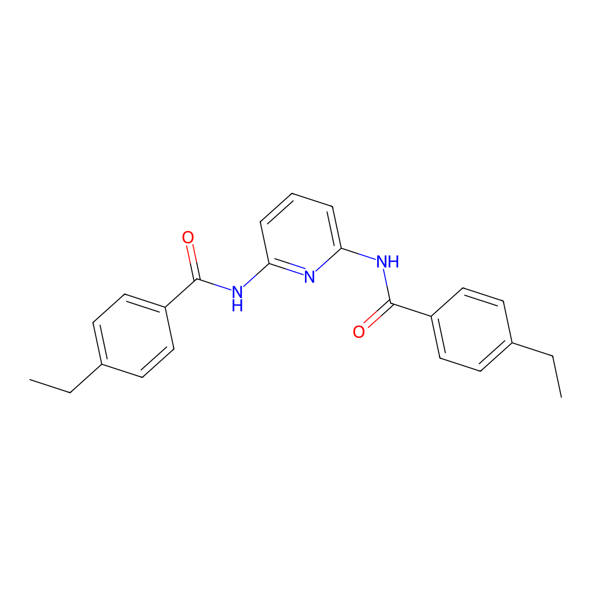 4-ethyl-N-{6-[(4-ethylbenzoyl)amino]-2-pyridinyl}benzamide molecular structure, CAS 328119-35-3