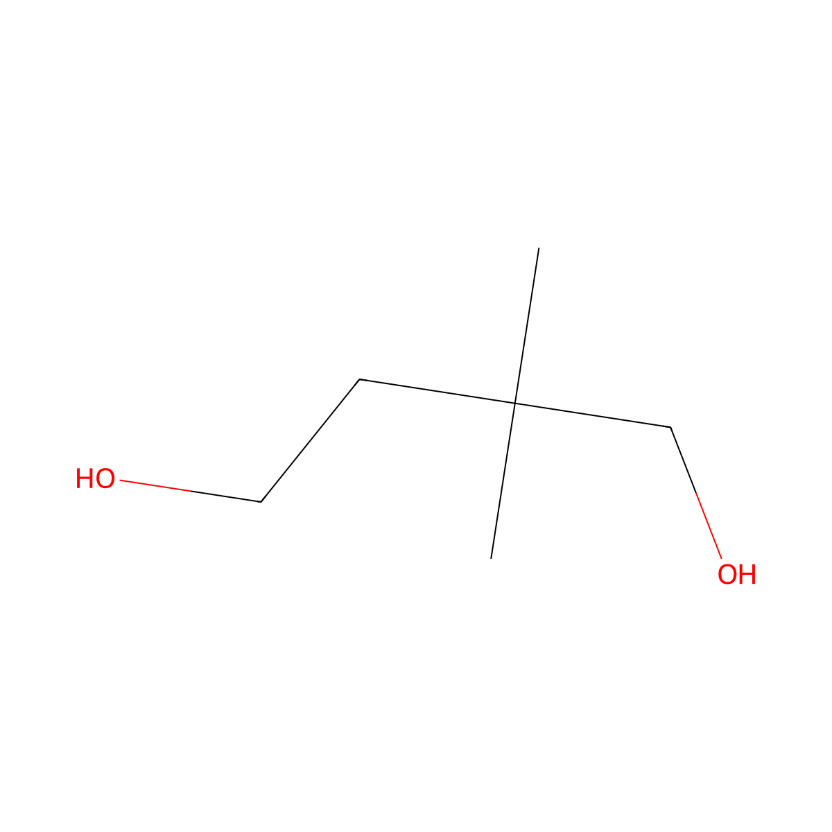 2,2-Dimethylbutane-1,4-diol molecular structure, CAS 32812-23-0