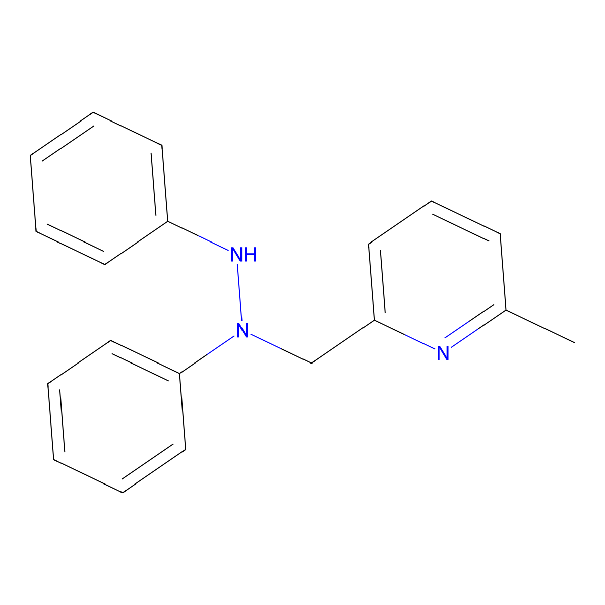 2-((1,2-Diphenylhydrazinyl)methyl)-6-methylpyridine molecular structure, CAS 32812-37-6
