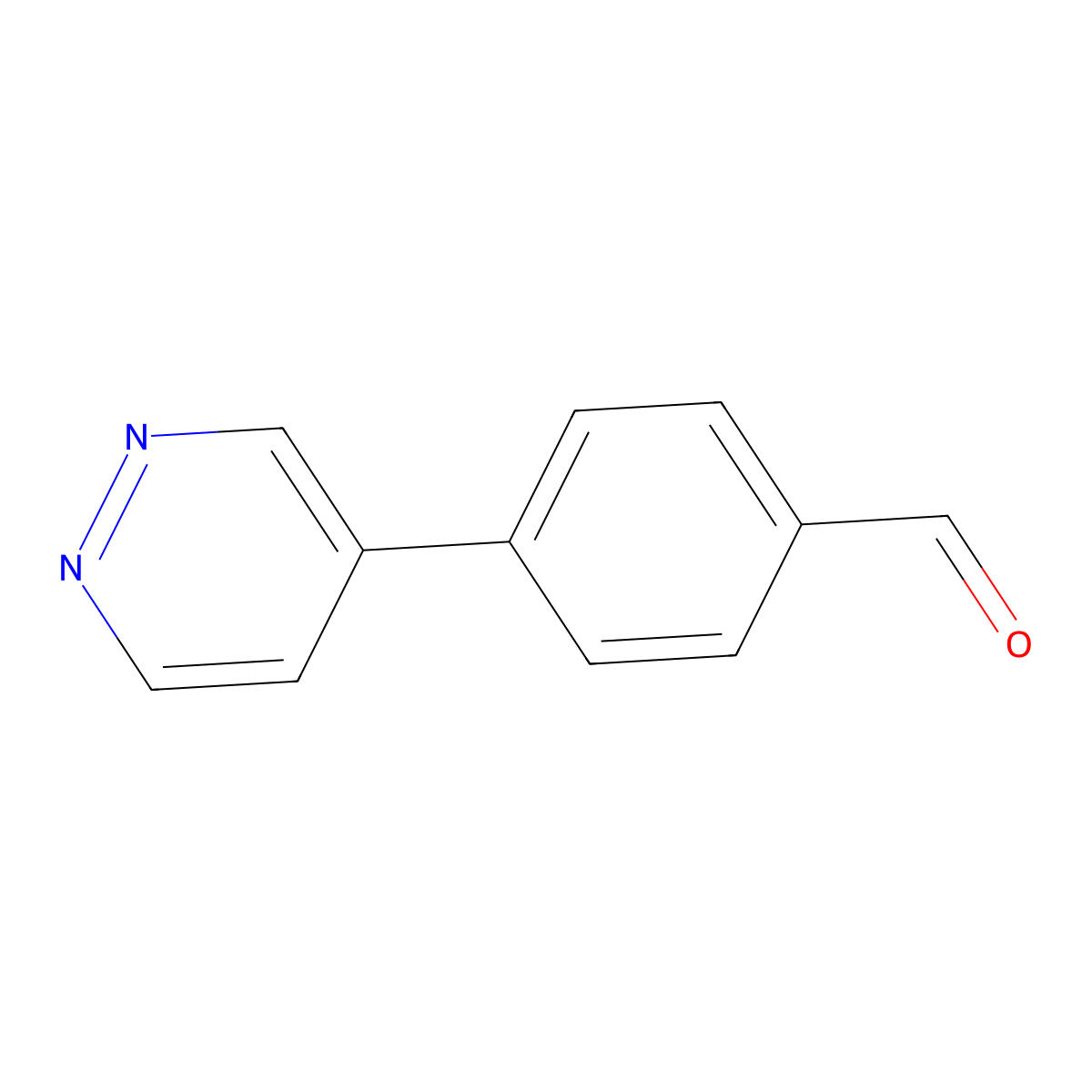 4-(4-Pyridazinyl)benzaldehyde molecular structure, CAS 328125-40-2