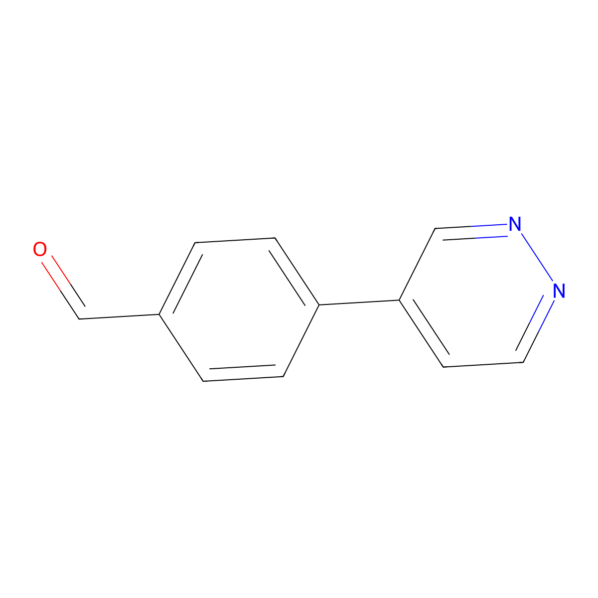 4-(4-Pyridazinyl)benzaldehyde molecular structure, CAS 328125-40-2