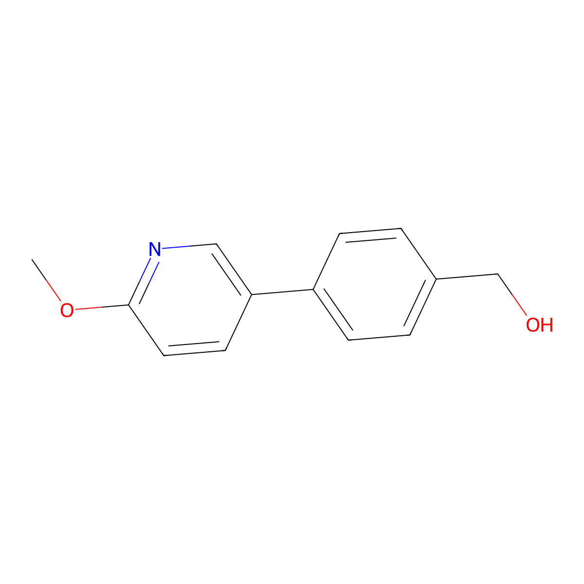 (4-(6-Methoxypyridin-3-yl)phenyl)methanol molecular structure, CAS 328125-42-4
