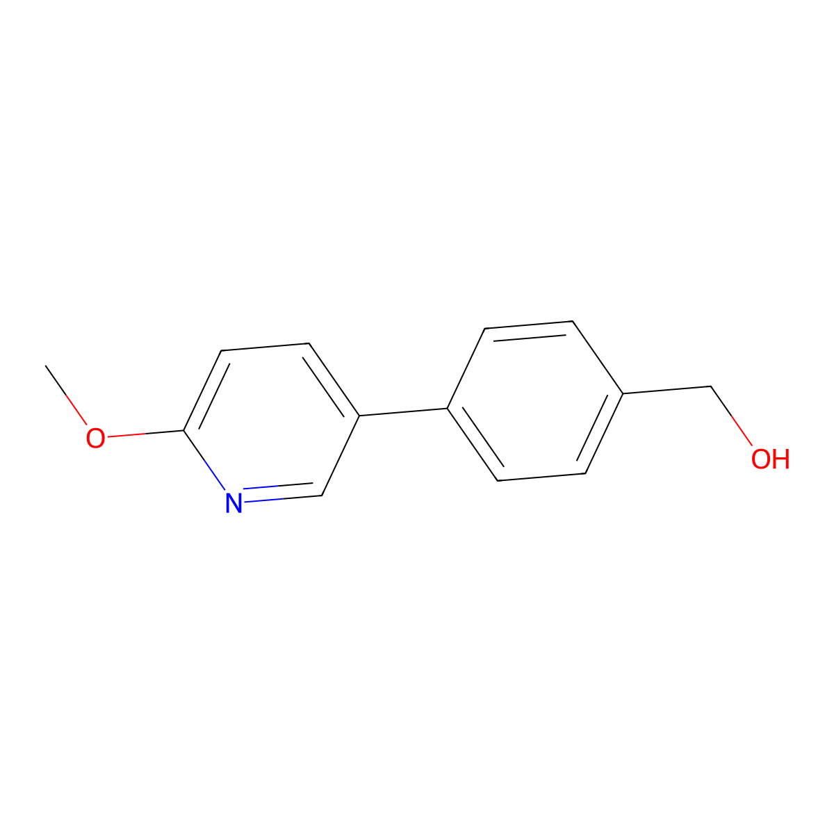 (4-(6-Methoxypyridin-3-yl)phenyl)methanol molecular structure, CAS 328125-42-4