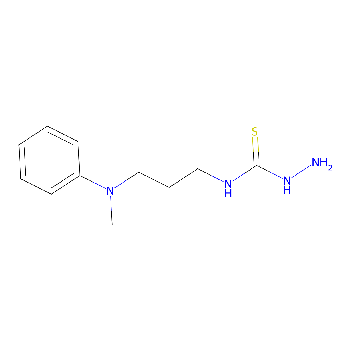 3-Amino-1-{3-[methyl(phenyl)amino]propyl}thiourea molecular structure, CAS 32813-12-0
