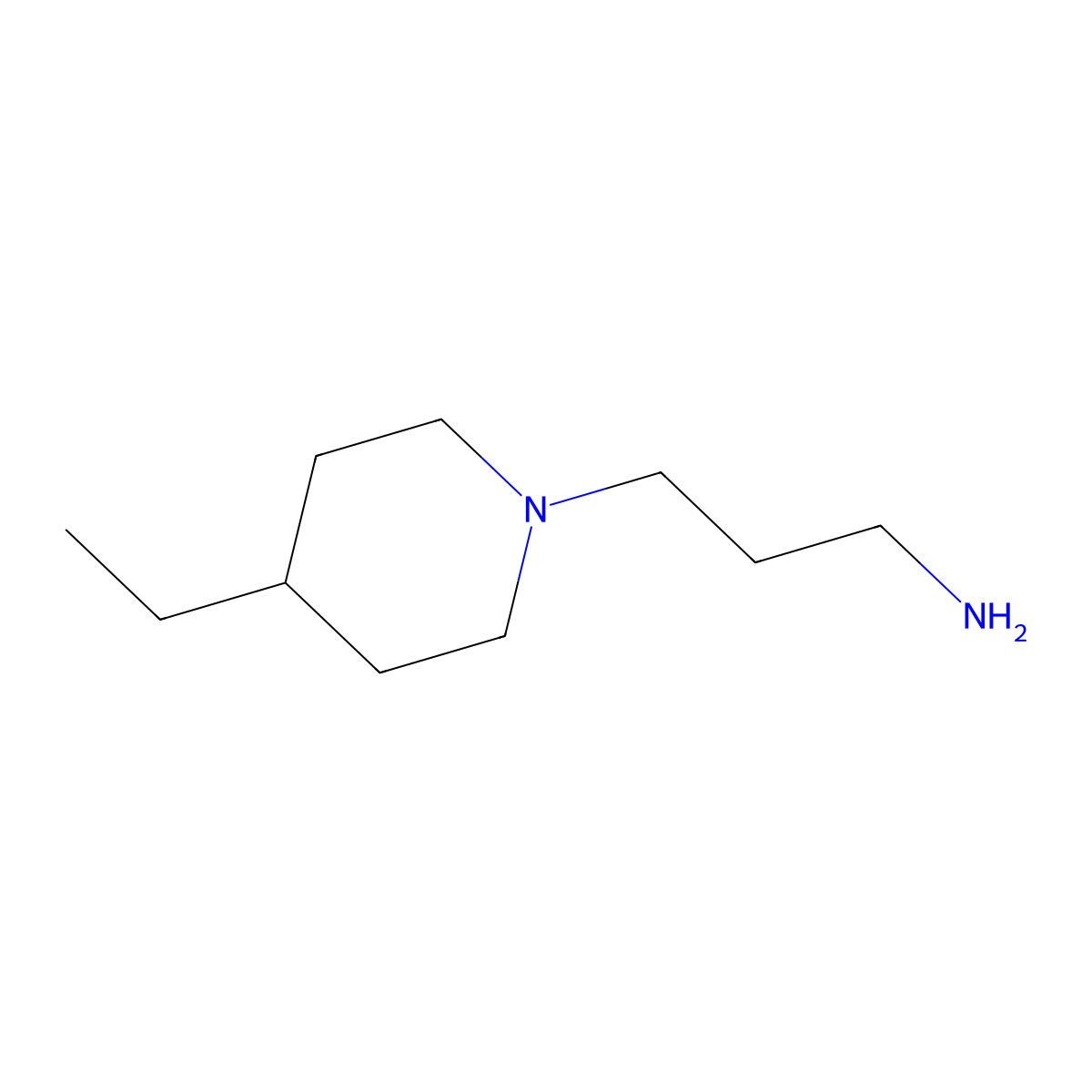 3-(4-Ethylpiperidin-1-yl)propan-1-amine molecular structure, CAS 32813-35-7