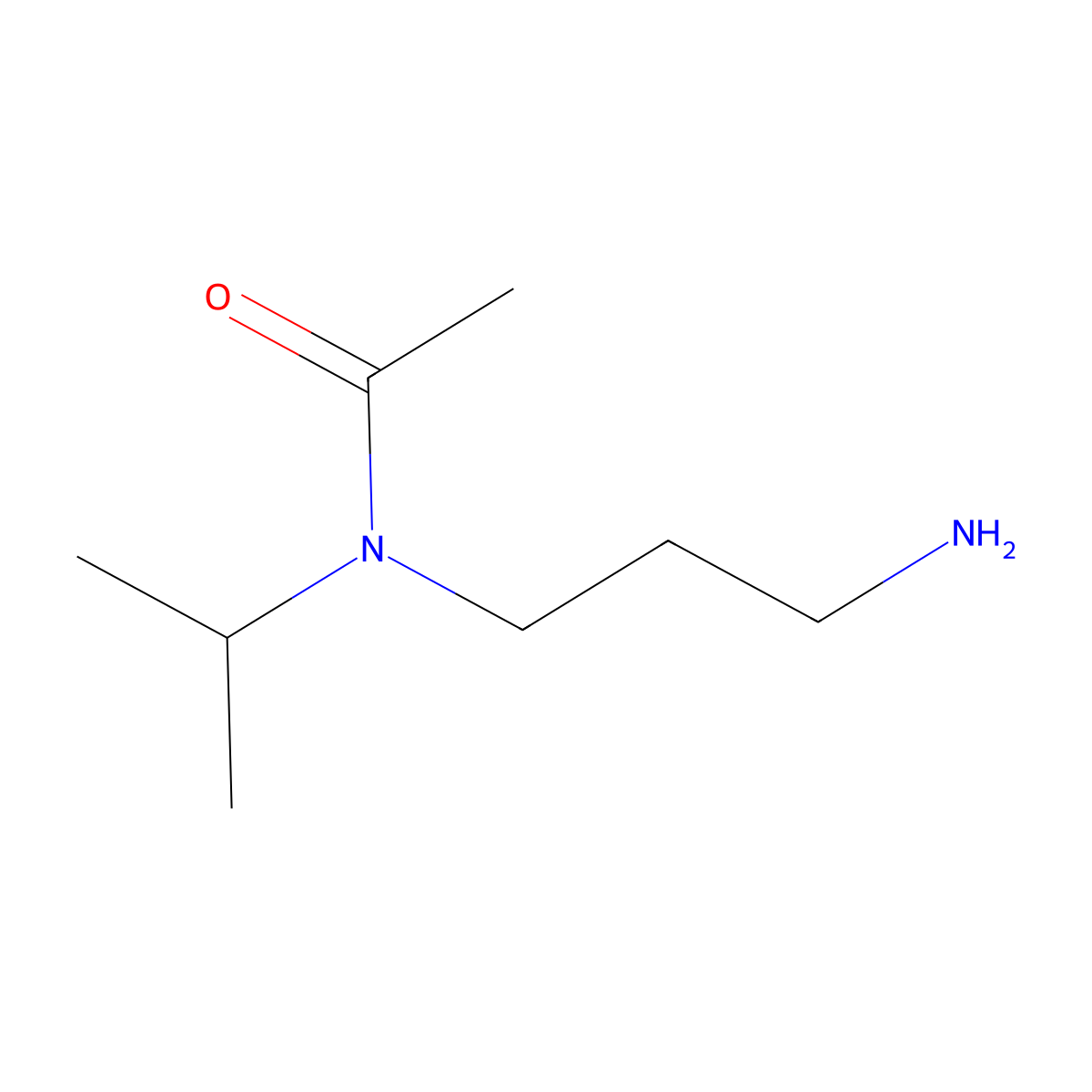 N-(3-aminopropyl)-N-(propan-2-yl)acetamide molecular structure, CAS 32813-51-7
