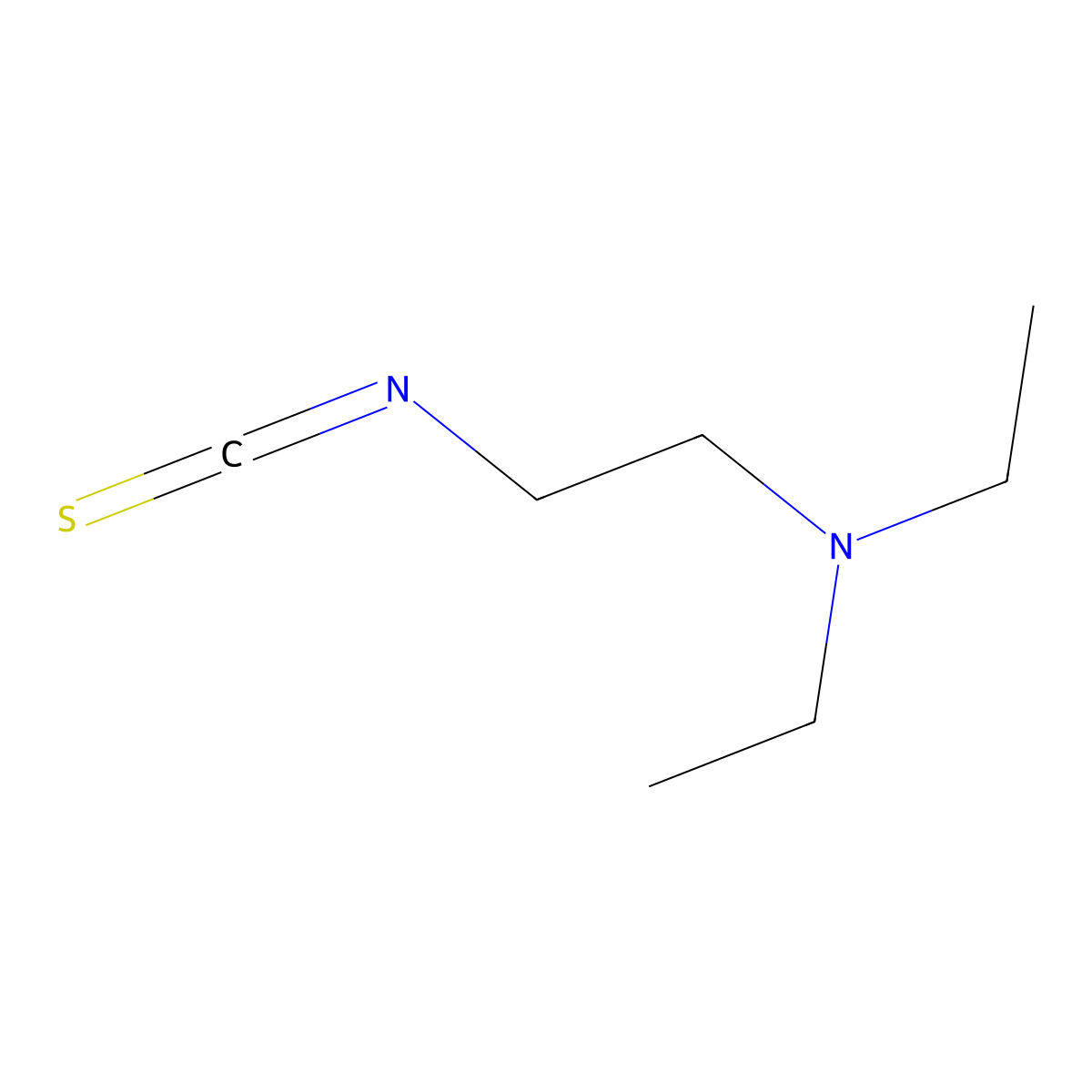 Diethyl(2-isothiocyanatoethyl)amine molecular structure, CAS 32813-52-8