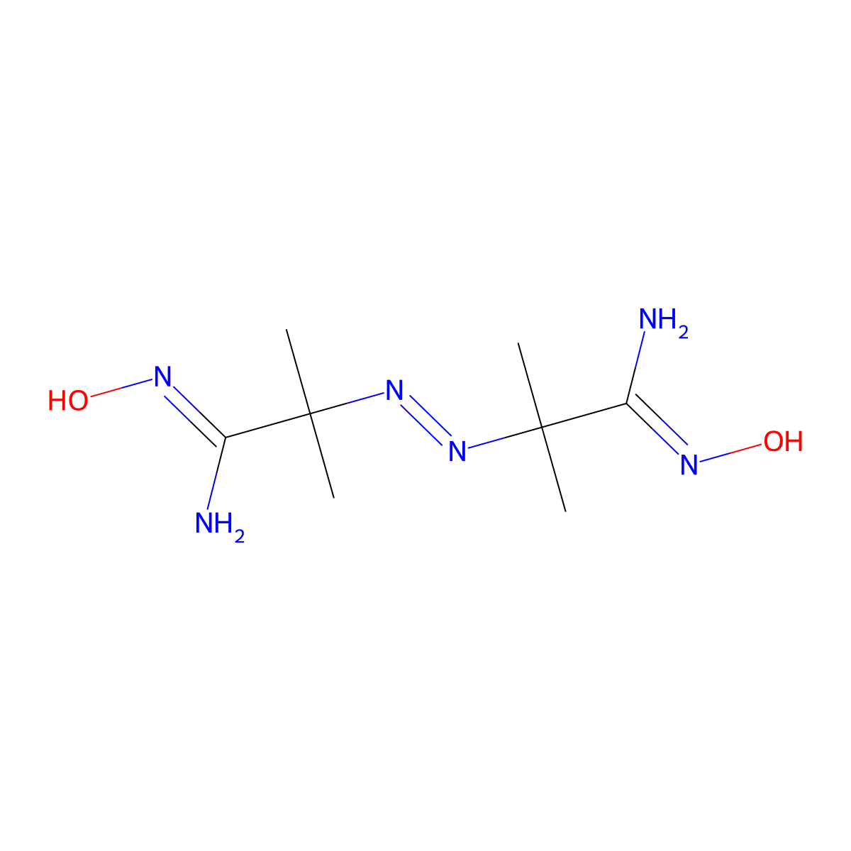 2,2'-(1,2-Diazenediyl)bis(N-hydroxy-2-methylpropanimidamide) molecular structure, CAS 32813-95-9