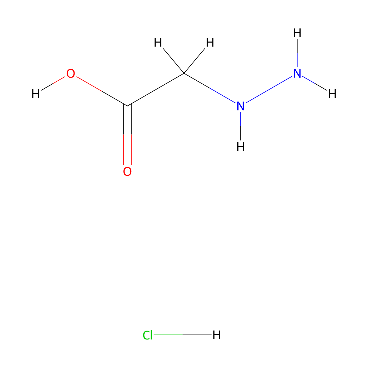 2-Hydrazinylacetic acid hydrochloride molecular structure, CAS 32815-85-3