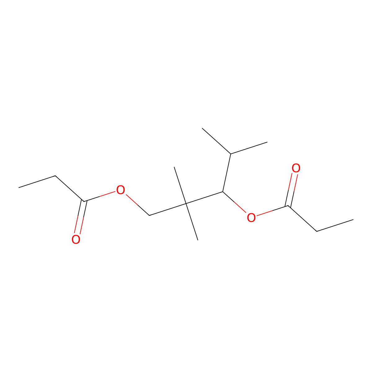 2,2,4-Trimethylpentane-1,3-diyl dipropionate molecular structure, CAS 32815-92-2